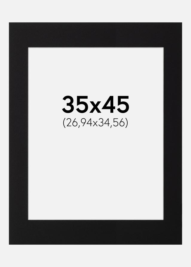 Artlink Passepartout Schwarz Standard (weißer Kern) 35x45 cm (26,94x34,56)