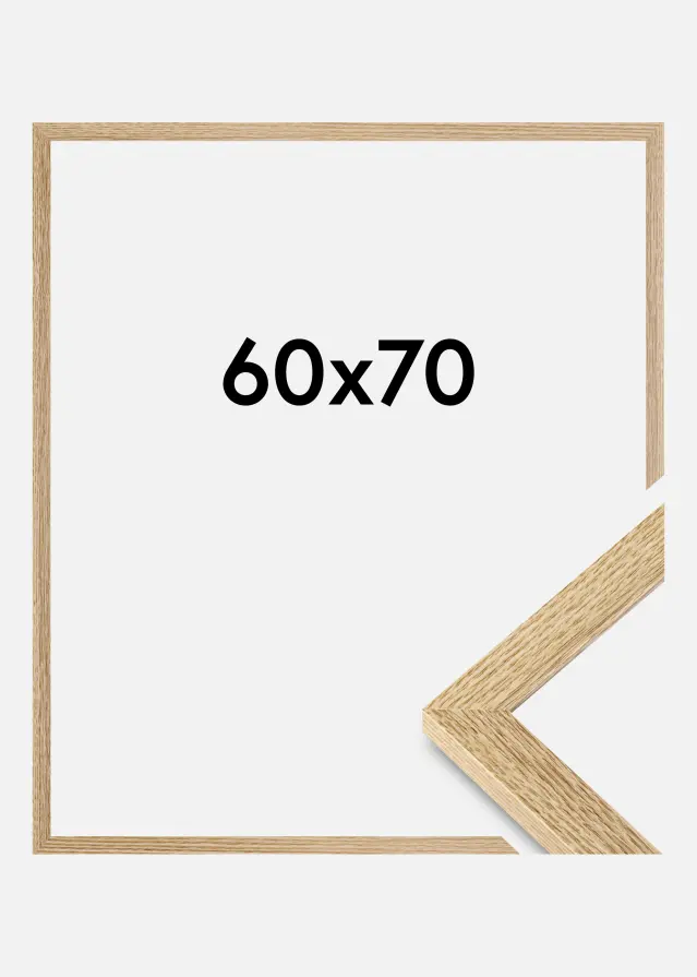 BGA Rahmen Auswahl Acrylglas Eiche 60x70 cm