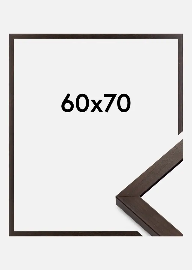 BGA Rahmen Auswahl Acrylglas Walnuss 60x70 cm