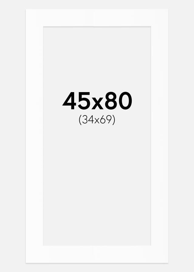 Artlink Passepartout Weiß Standard (weißer Kern) 45x80 cm (34x69)