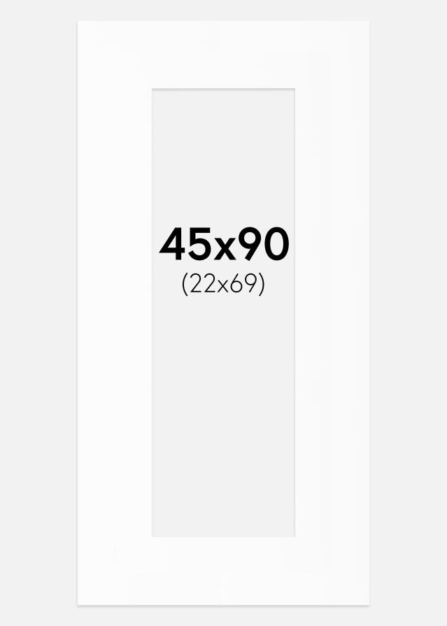 Artlink Passepartout Weiß Standard (weißer Kern) 45x90 cm (22x69)