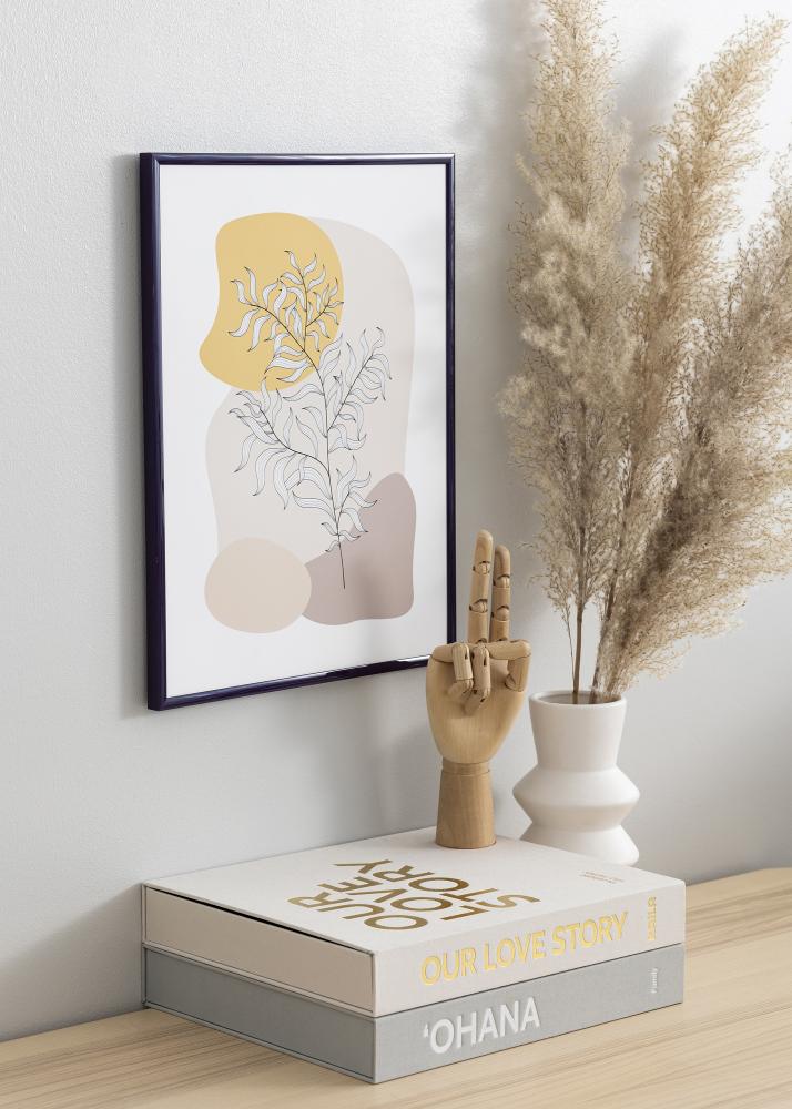 Ram med passepartou Rahmen New Lifestyle Dunkellila 70x100 cm - Passepartout Schwarz 24x36 inches