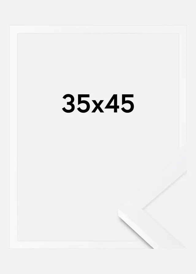 BGA Rahmen Auswahl Acrylglas Weiß 35x45 cm