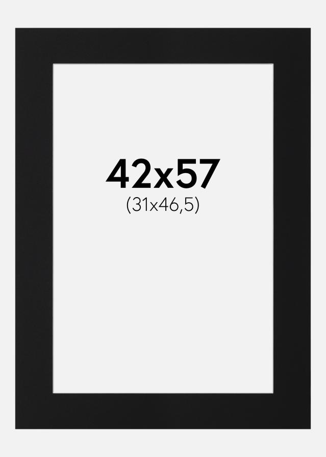 Artlink Passepartout Schwarz Standard (weißer Kern) 42x57 cm (31x46,5)