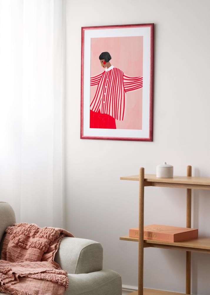 Jämtlands Ramfabrik Rahmen Cornwall Acrylglas Dunkelrot 20x30 cm