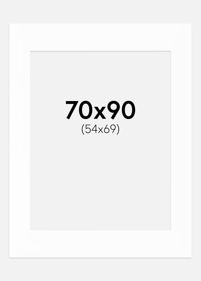Egen tillverkning - Passepartouter Passepartout Weiß (weißer Kern) 70x90 cm (54x69)