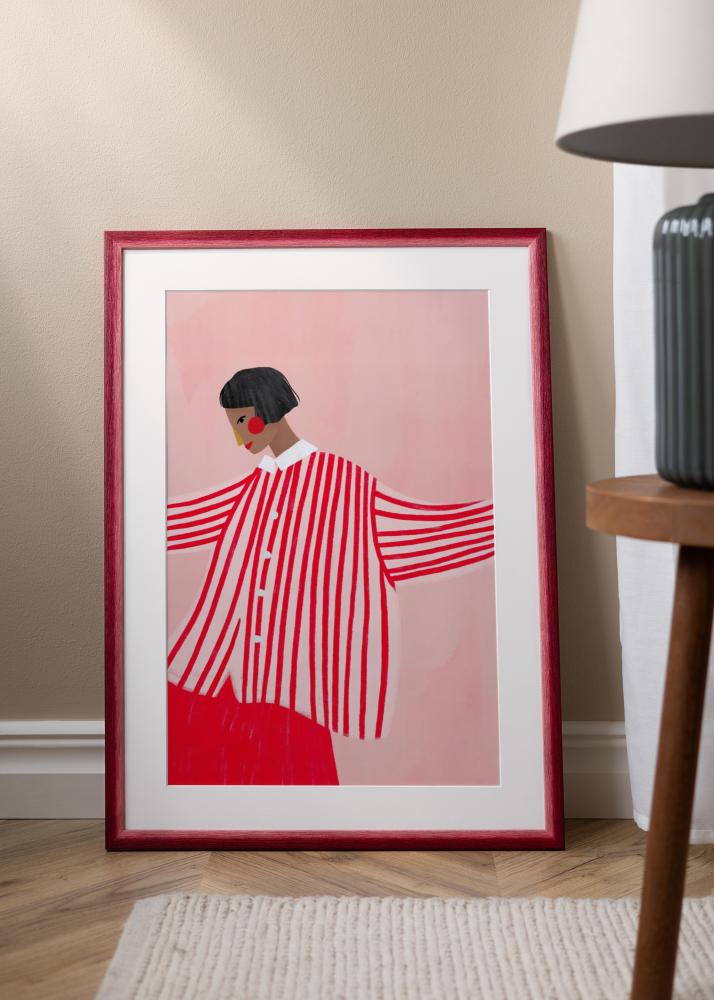 Jämtlands Ramfabrik Rahmen Cornwall Acrylglas Dunkelrot 20x30 cm