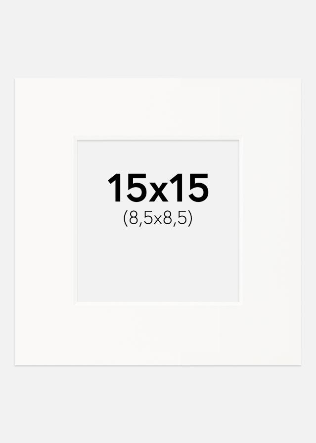 Galleri 1 Passepartout Offwhite (weißer Kern) 15x15 cm (8,5x8,5)