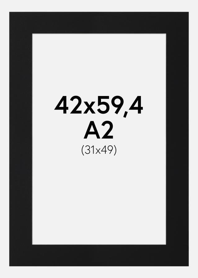 Artlink Passepartout Schwarz Standard (weißer Kern) 42x59,4 cm (31x49)