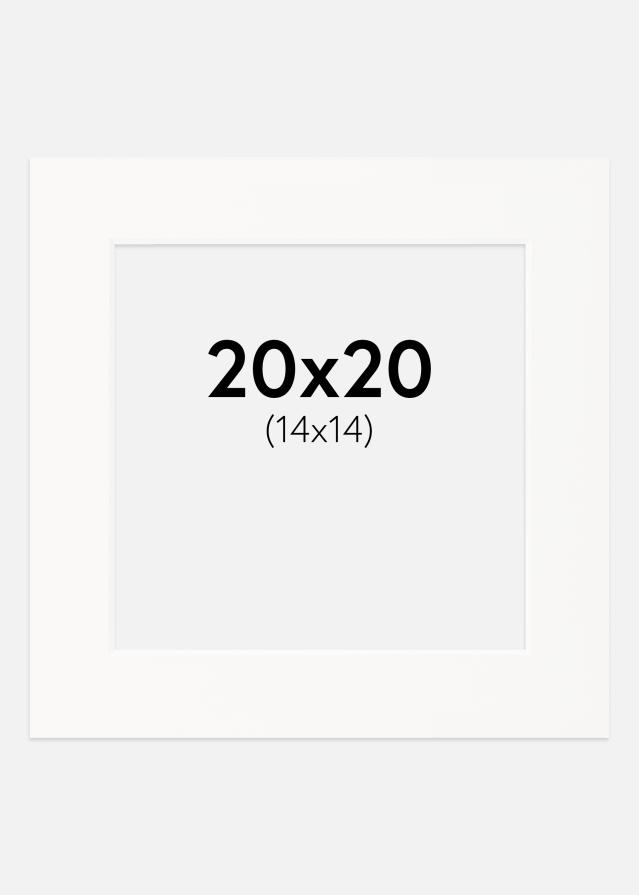 Galleri 1 Passepartout Offwhite (weißer Kern) 20x20 cm (14x14)