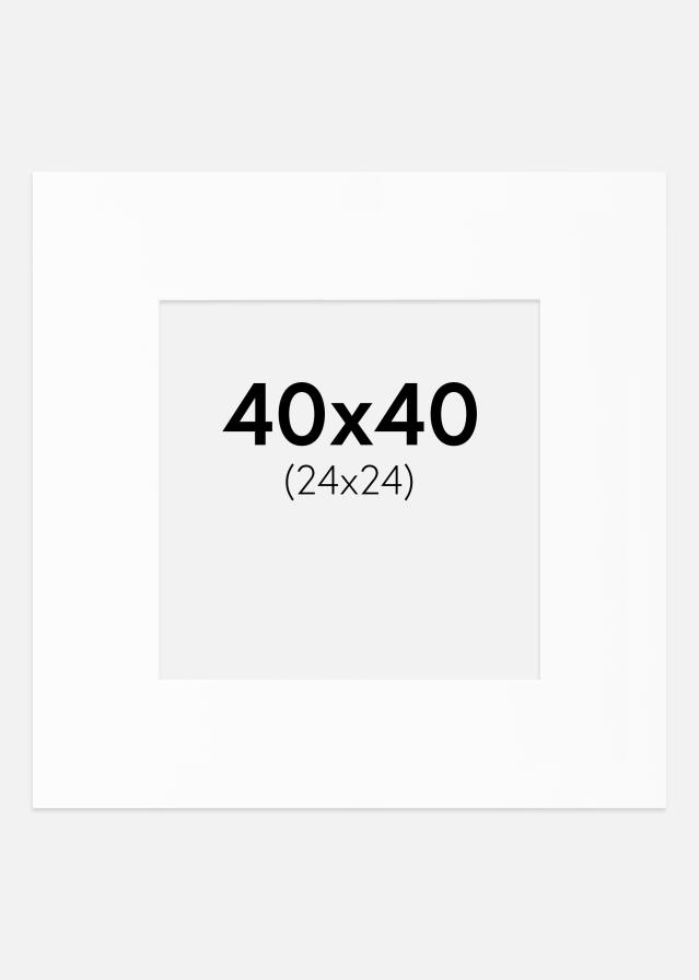 Artlink Passepartout Weiß Standard (weißer Kern) 40x40 cm (24x24)