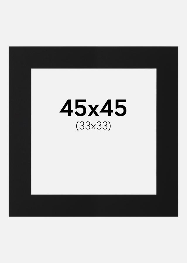 Artlink Passepartout Schwarz Standard (weißer Kern) 45x45 cm (33x33)