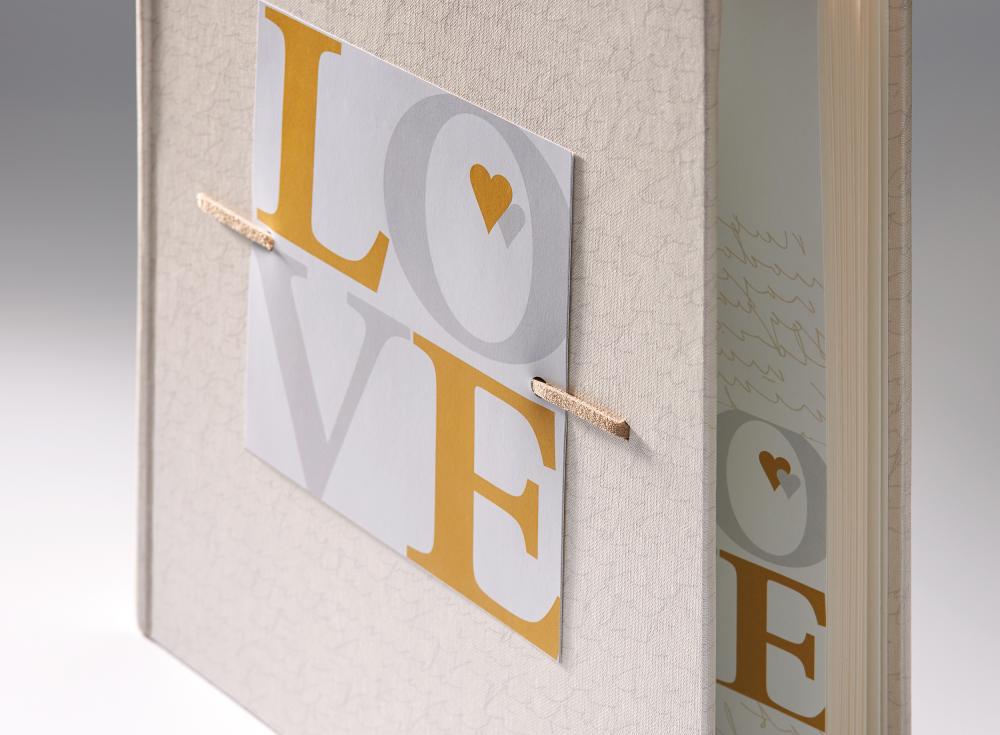 Walther Comunità Hochzeitsalbum - 28x30,5 cm (50 weiße Seiten / 25 Blatt)