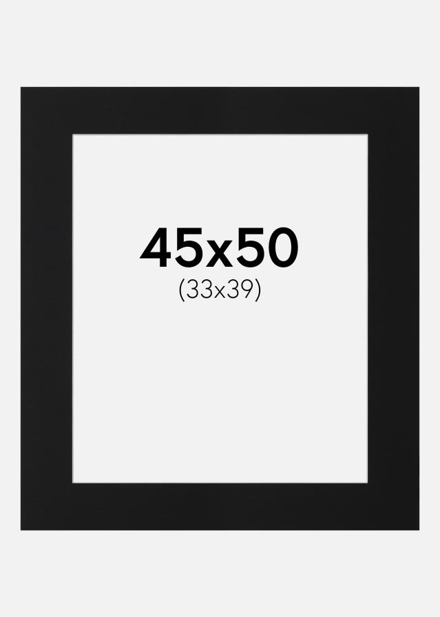 Artlink Passepartout Schwarz Standard (weißer Kern) 45x50 cm (33x39)