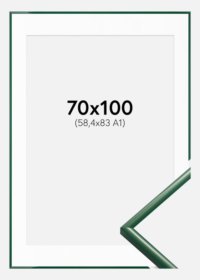 Ram med passepartou Rahmen New Lifestyle Moss Green 70x100 cm - Passepartout Weiß 59,4x84 cm