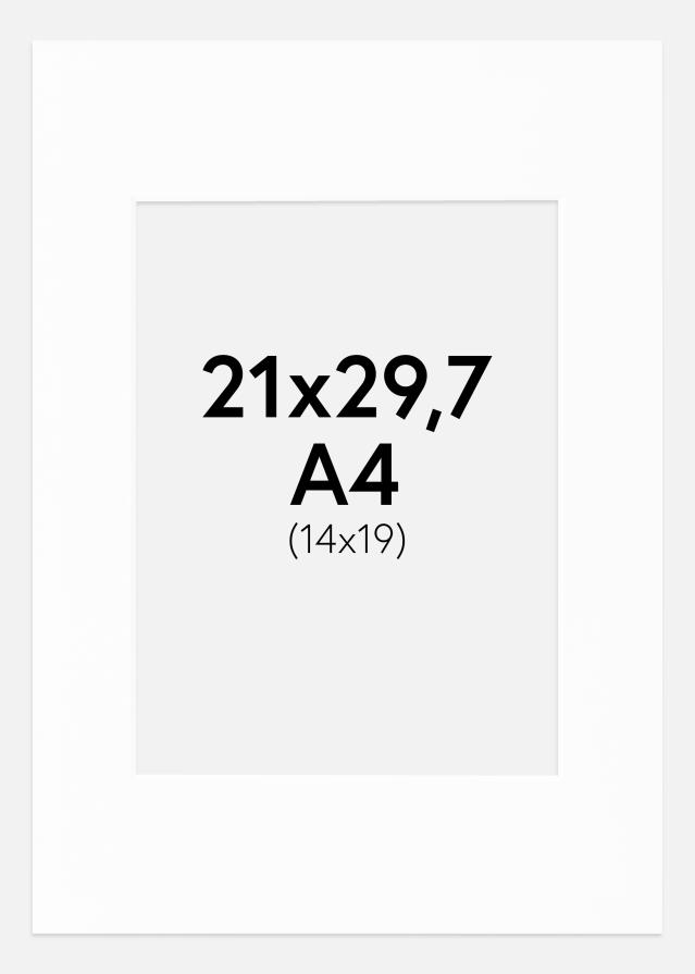 Galleri 1 Passepartout Canson Weiß (weißer Kern) A4 21x29,7 cm (14x19,5)