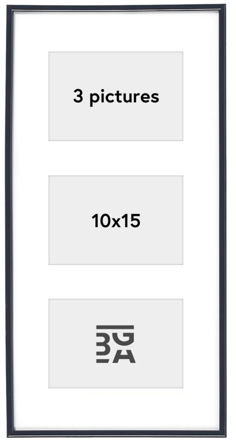 Walther Galeria Collage-Rahmen Schwarz - 3 Bilder (10x15 cm)