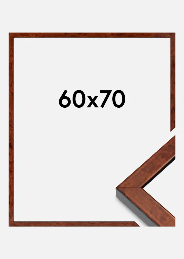 Mavanti Rahmen Hermes Acrylglas Burr Walnut 60x70 cm
