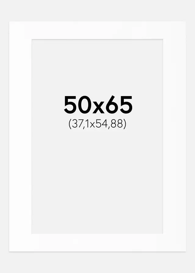 Artlink Passepartout Weiß Standard (weißer Kern) 50x65 cm (37,1x54,88)