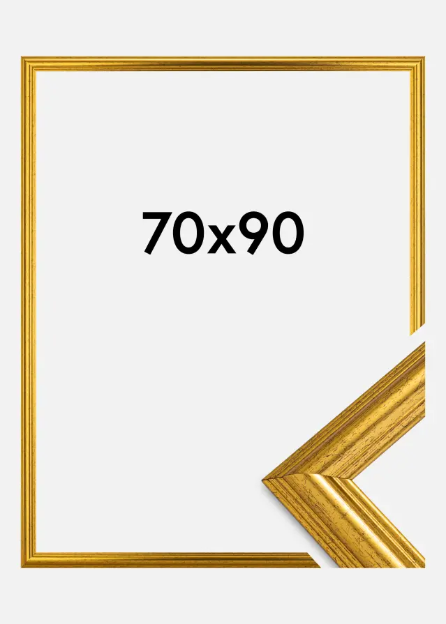 Jämtlands Ramfabrik Rahmen Västkusten Acrylglas Gold 70x90 cm