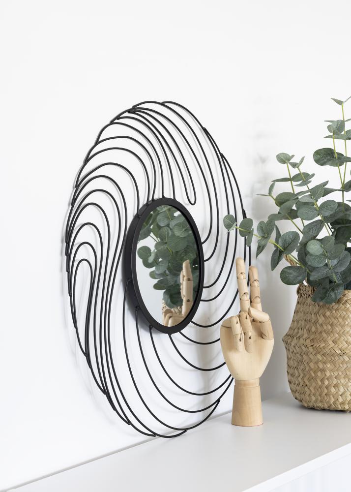 KAILA KAILA Spiegel Storm - Schwarz 50 cm Ø