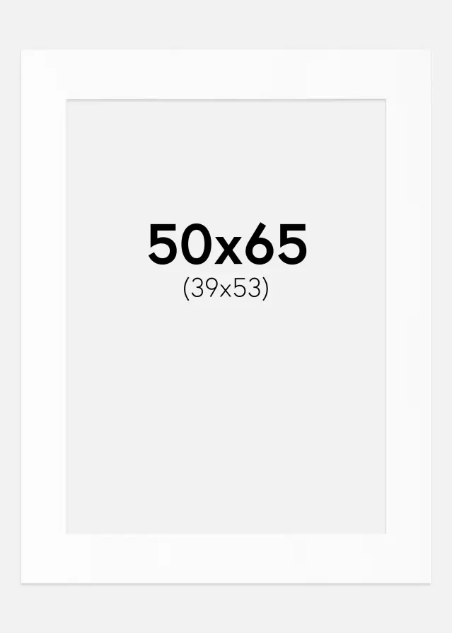 Artlink Passepartout Weiß Standard (weißer Kern) 50x65 cm (39x53)