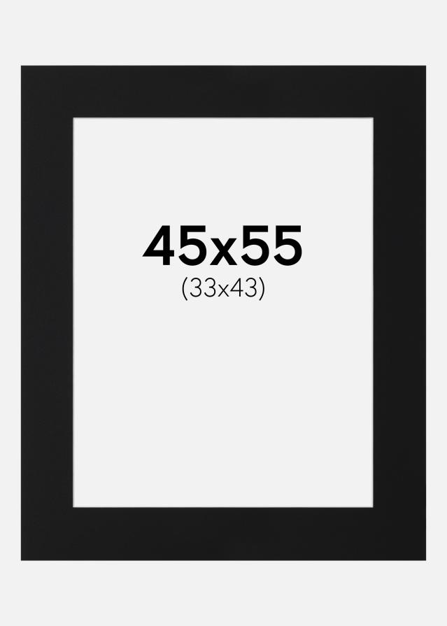 Artlink Passepartout Schwarz Standard (weißer Kern) 45x55 cm (33x43)