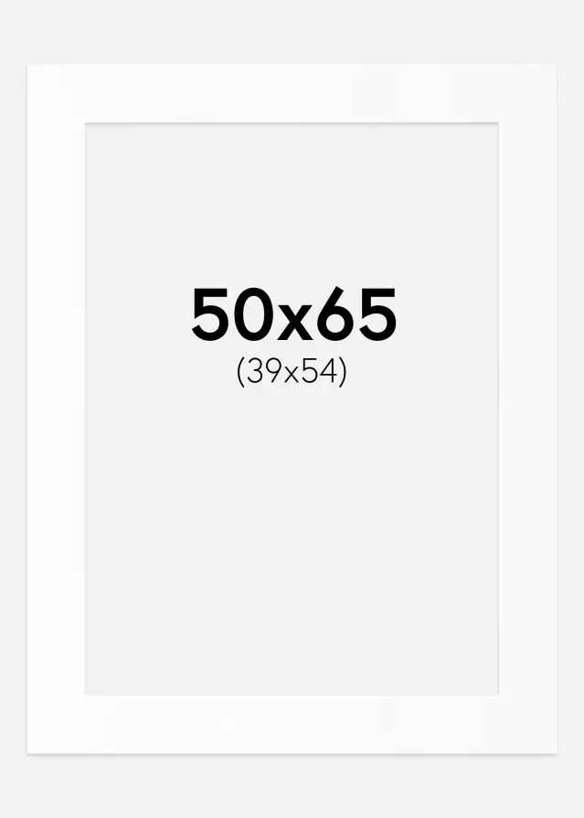 Artlink Passepartout Weiß Standard (weißer Kern) 50x65 cm (39x54)