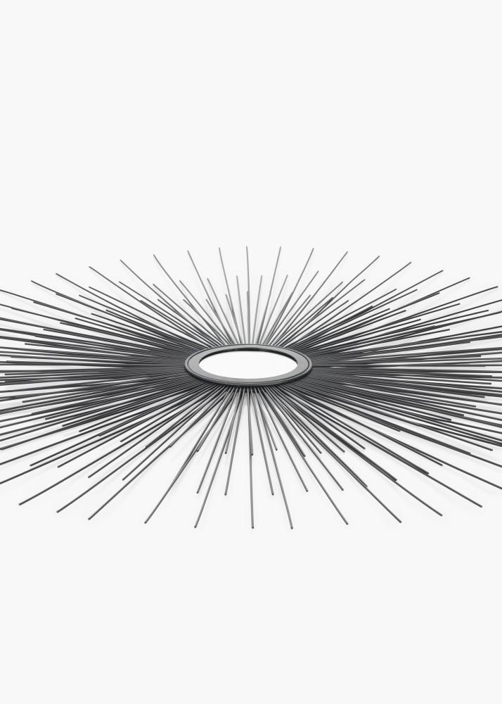 KAILA KAILA Runder Spiegel Sunrays - Schwarz 80 cm Ø