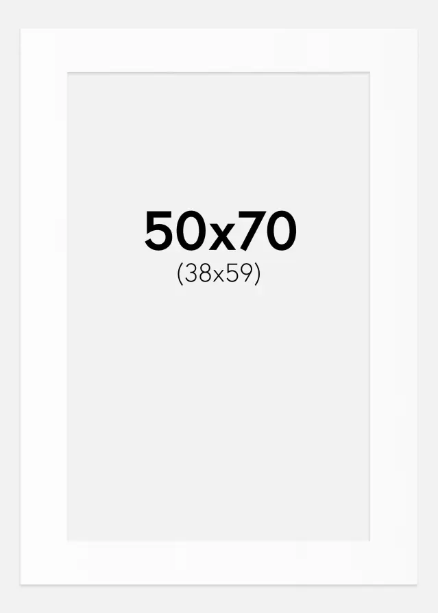 Artlink Passepartout Weiß Standard (weißer Kern) 50x70 cm (38x59)