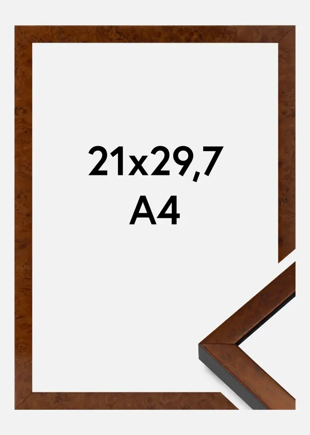 Mavanti Rahmen Ares Acrylglas Burr Walnut 21x29,7 cm (A4)