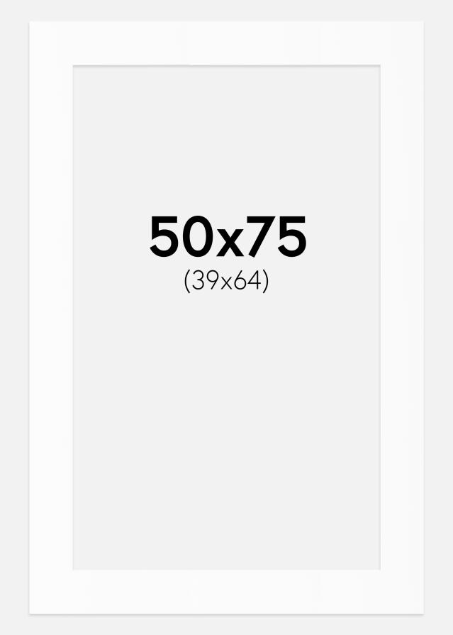 Artlink Passepartout Weiß Standard (weißer Kern) 50x75 cm (39x64)