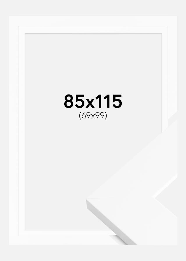 Ram med passepartou Härjedalen Weiß 85x115 cm - Passepartout Weiß 70x100 cm