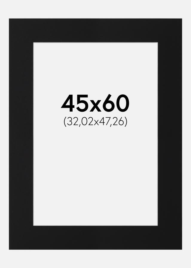 Artlink Passepartout Schwarz Standard (weißer Kern) 45x60 cm (32,02x47,26)