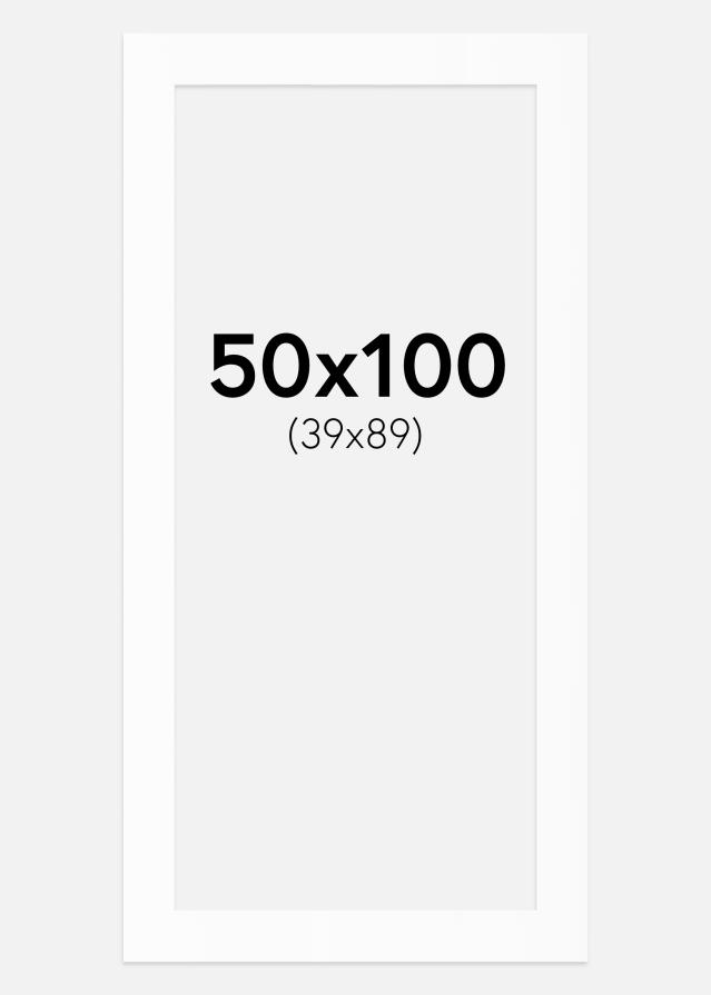 Artlink Passepartout Weiß Standard (weißer Kern) 50x100 cm (39x89)