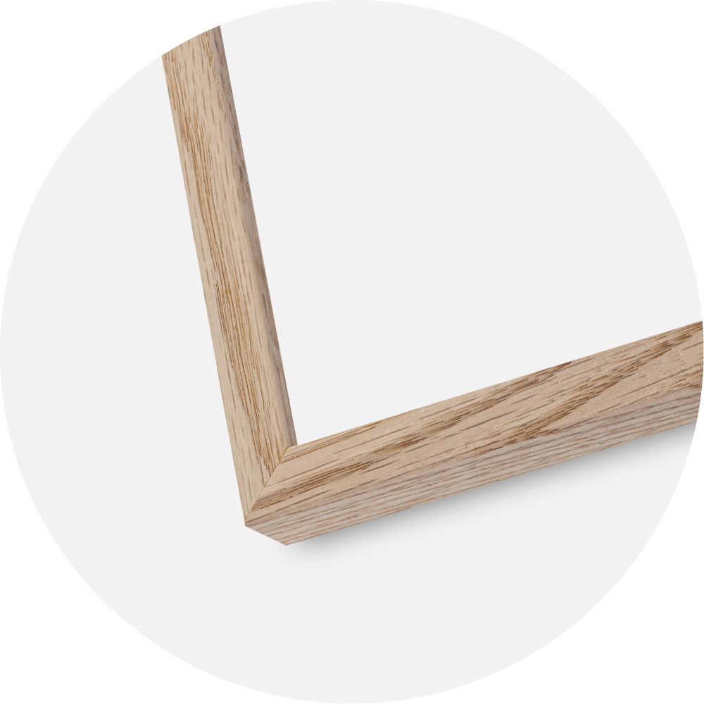 Ram med passepartou Rahmen E-Line Wide Eiche 70x100 cm - Passepartout Schwarz 62x85 cm