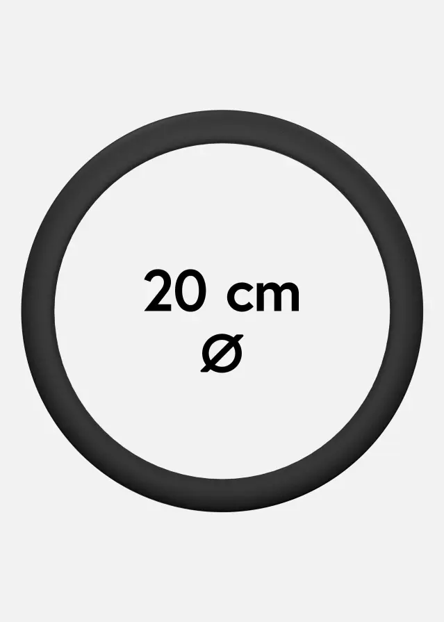 BGA Runder Rahmen Acrylglas Schwarz 20 cm Ø