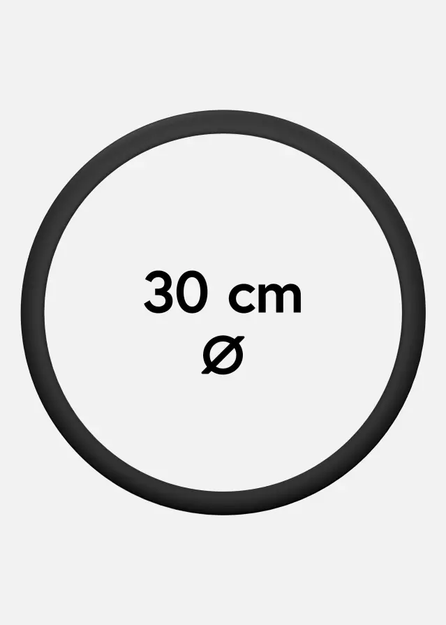 BGA Runder Rahmen Acrylglas Schwarz 30 cm Ø