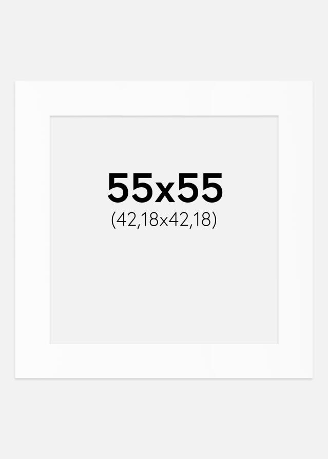 Artlink Passepartout Weiß Standard (weißer Kern) 55x55 cm (42,18x42,18)