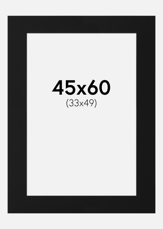 Artlink Passepartout Schwarz Standard (weißer Kern) 45x60 cm (33x49)