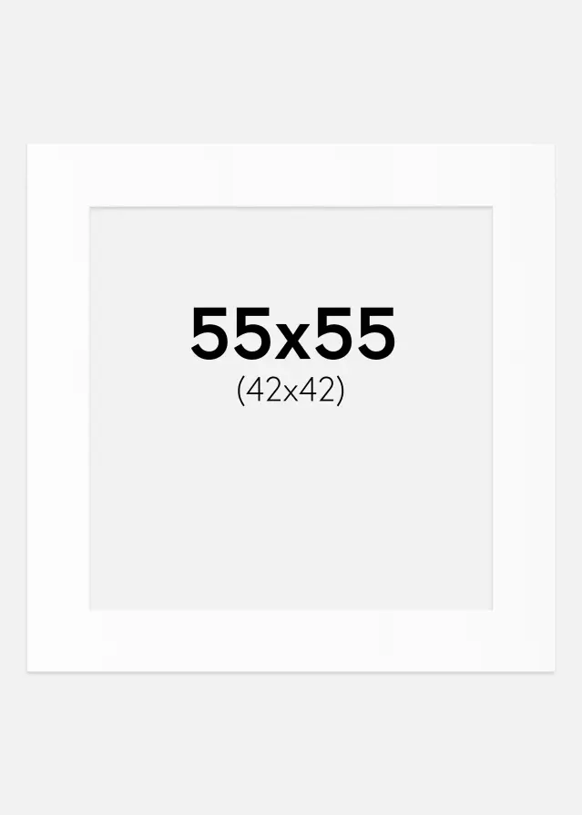 Artlink Passepartout Weiß Standard (weißer Kern) 55x55 cm (42x42)