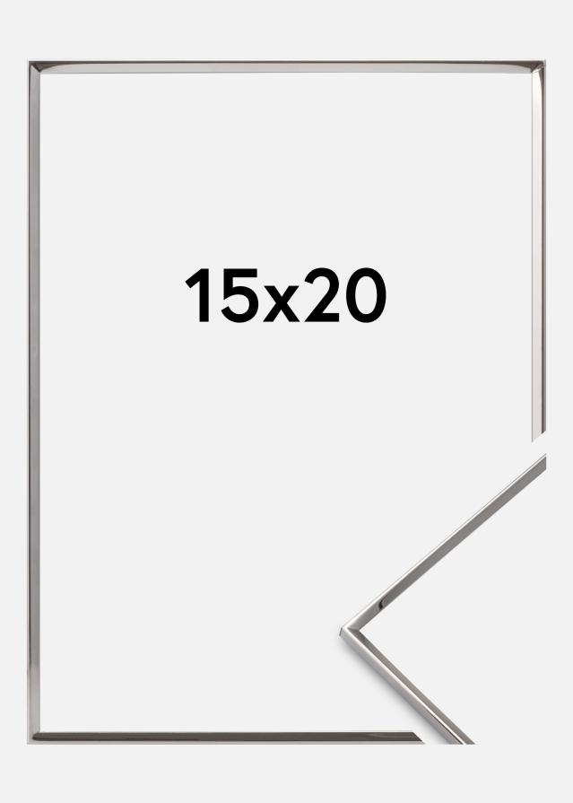 Estancia Rahmen Slät Metall Silber 15x20 cm