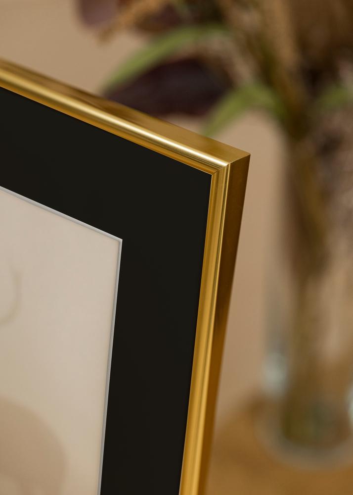 Ram med passepartou Rahmen Victoria Gold 30x40 cm - Passepartout Schwarz 20x28 cm