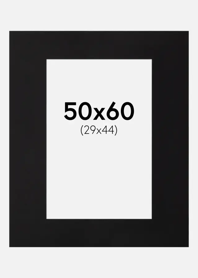 Artlink Passepartout Schwarz Standard (weißer Kern) 50x60 cm (29x44)