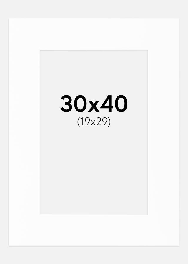 Galleri 1 Passepartout Canson Weiß (weißer Kern) 30x40 cm (19x29)