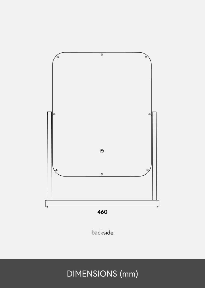 KAILA KAILA Kosmetikspiegel III Weiß - 45x60 cm