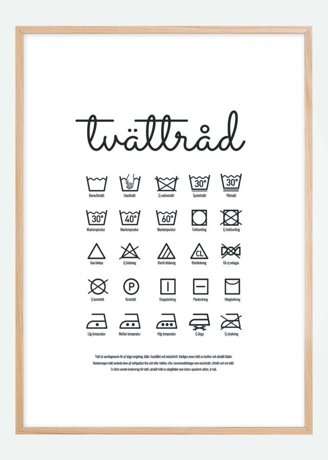 Bildverkstad Tvättråd - Weiß Poster