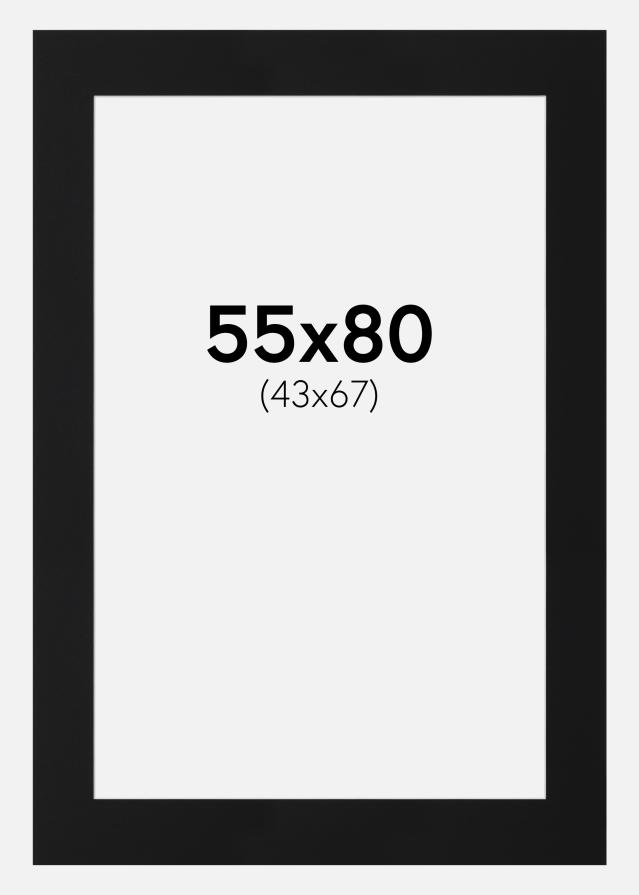 Artlink Passepartout Schwarz Standard (weißer Kern) 55x80 cm (43x67)