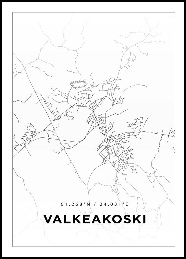 Bildverkstad Map - Valkeakoski - White