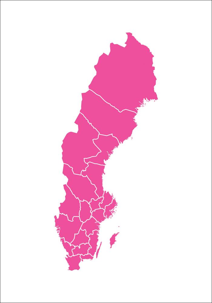 Bildverkstad Schwedenkarte Rosa